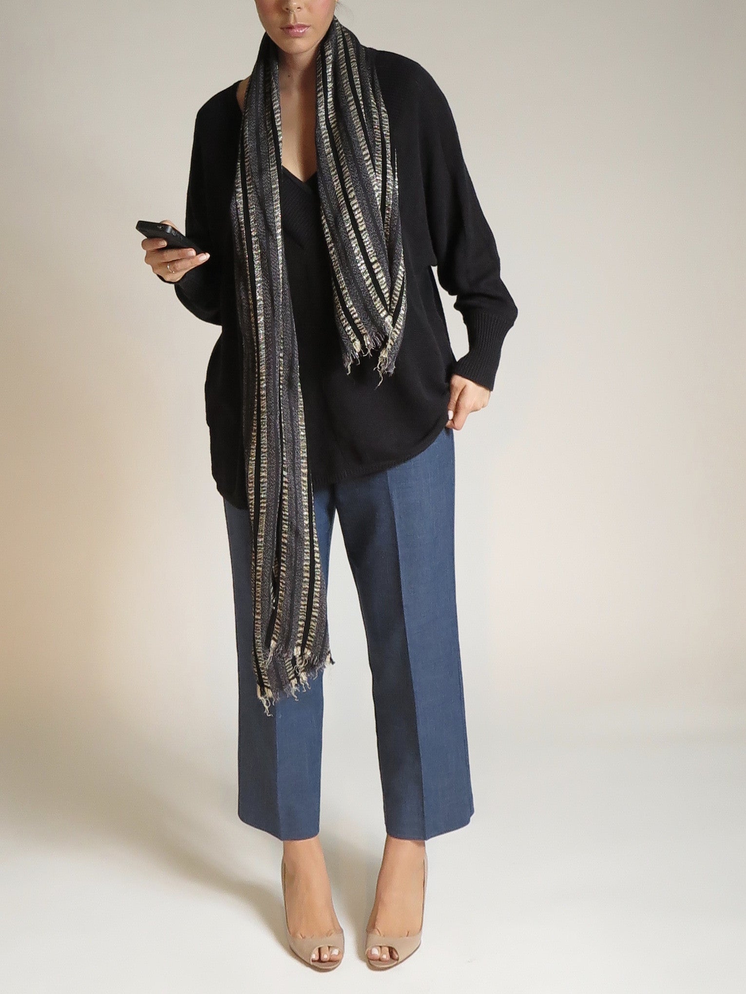 Faux Denim Pants