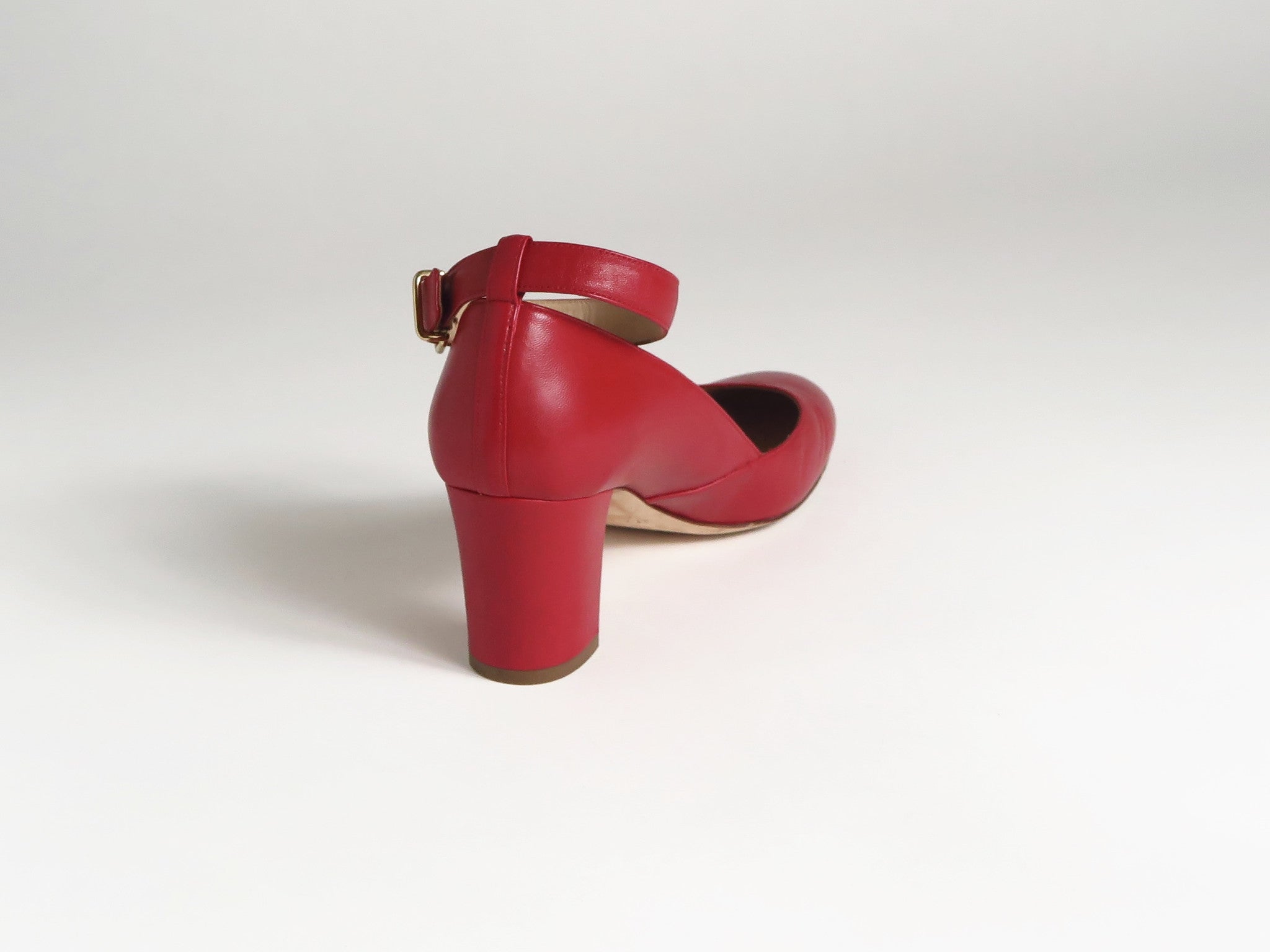 Y Red Stacked Heel
