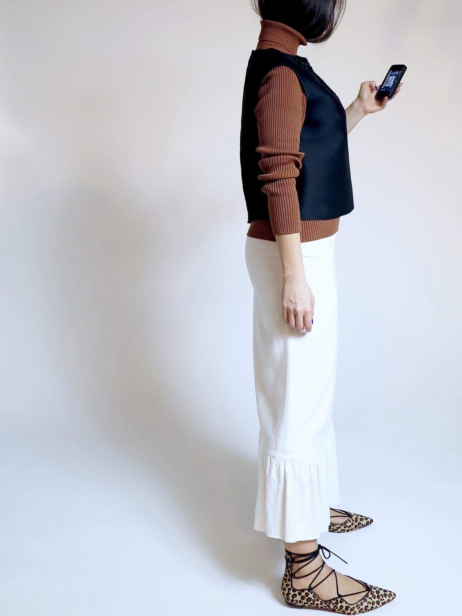 Silk Rust Turtleneck