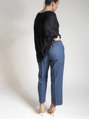 Faux Denim Pants