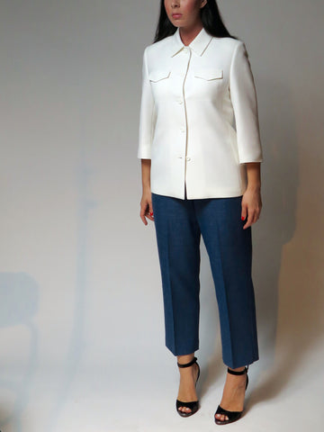 Faux Denim Pants