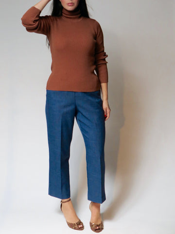 Faux Denim Pants