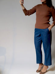 Silk Rust Turtleneck