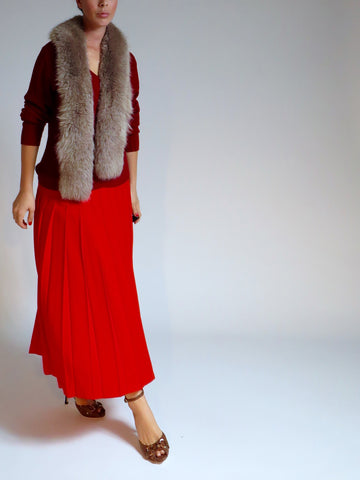 Z Taupe Fox Stole