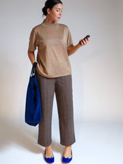 Plaid Mushroom Cropped Pants