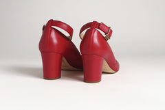 Y Red Stacked Heel