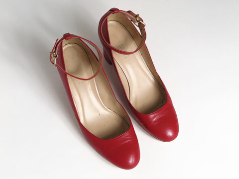 Y Red Stacked Heel