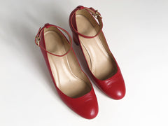 Y Red Stacked Heel