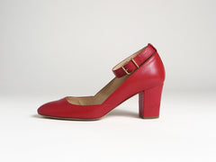 Y Red Stacked Heel