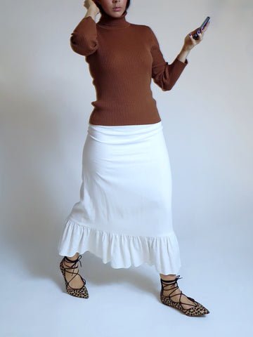 Silk Rust Turtleneck