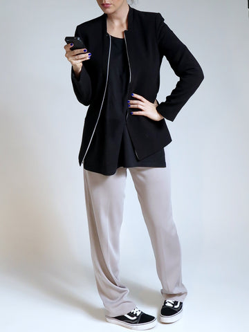 Silver Knit Pants